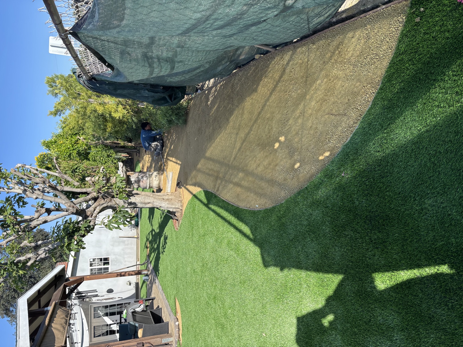 Retaining wall and planting